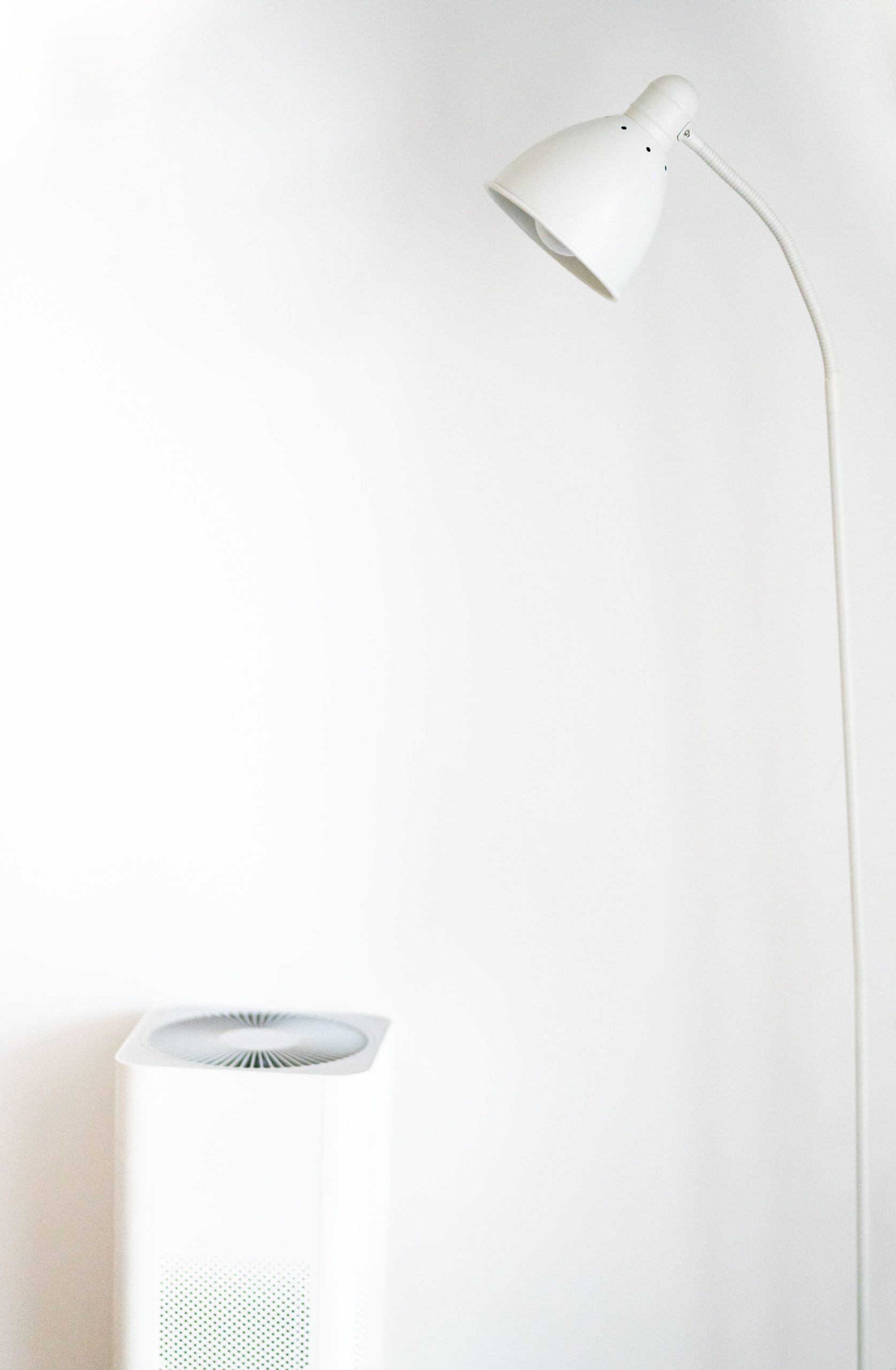 Air purifier in a minimalist room